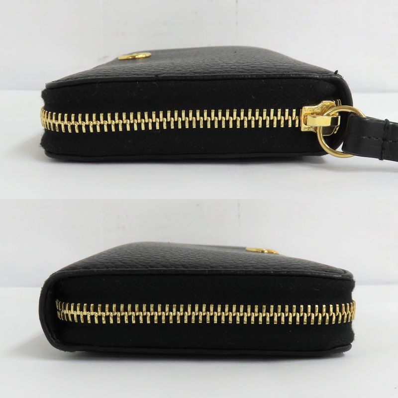 Gucci Double G Zip Around Wallet Black Gold Hardware Leather — view 4