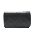 Chanel CC Logo Push Lock Mini Quilted Lambskin Chain Shoulder Bag Black — view 2