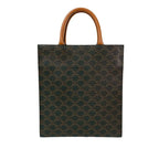 Celine Vertical Cabas Leather 2-Way Handbag Mini Tote Bag Brown