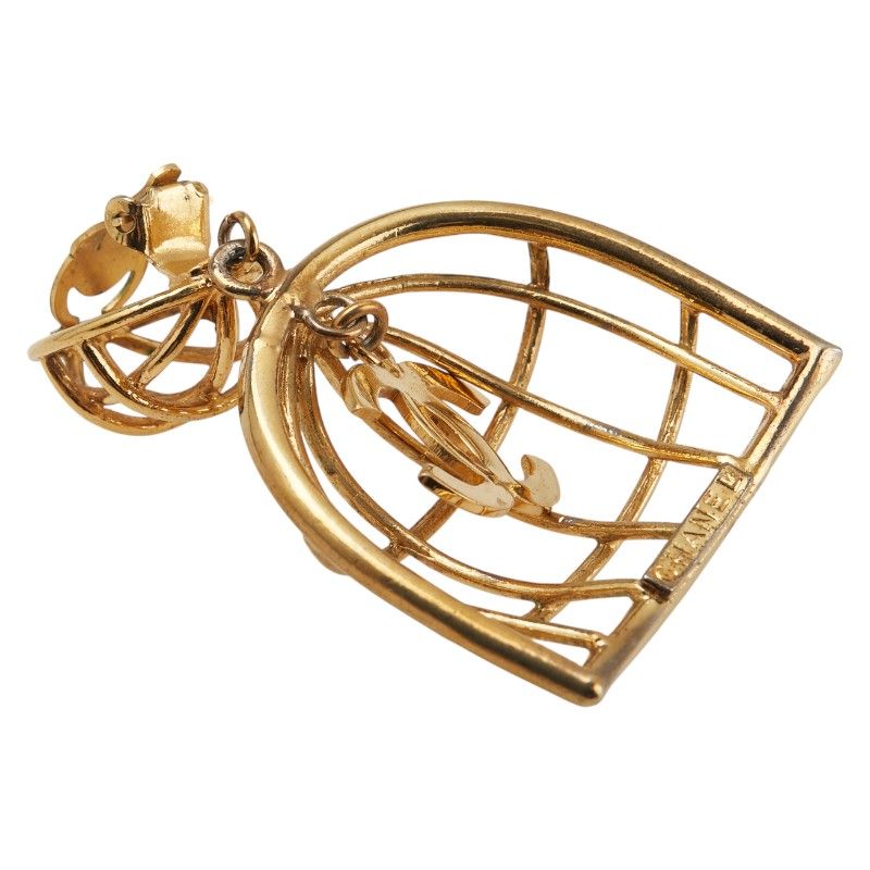 Chanel Vintage Coco Mark Birdcage Gold Plated — view 6