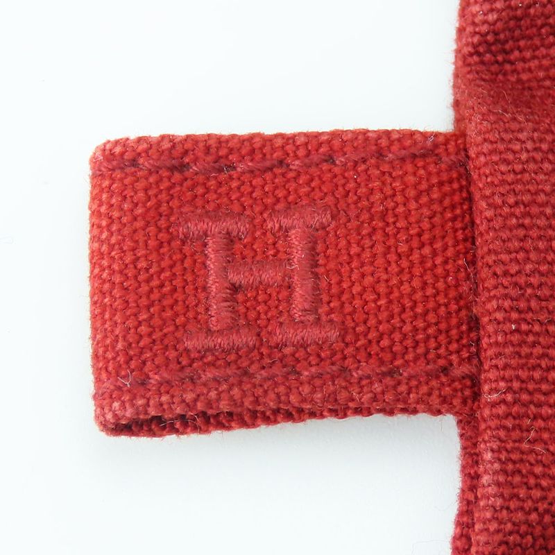 Hermes Pouch Bora Cotton Leather Bordeaux Enji Silver Hardware Flat Multi — view 6