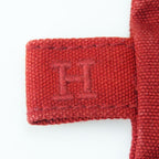 Hermes Pouch Bora Cotton Leather Bordeaux Enji Silver Hardware Flat Multi — view 6