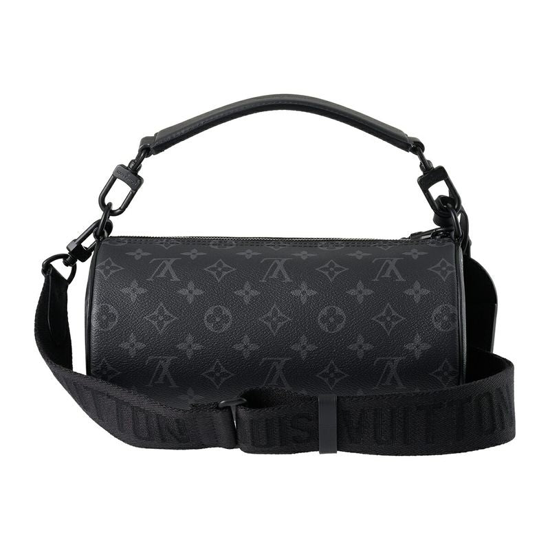 Louis Vuitton Shoulder Bag Soft Porochon PM Black Gray — view 2