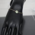 Dior Rose Devan Diamond Leather AU 750 18K Yellow Gold Green E1069 — view 5