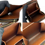 Louis Vuitton Bifold Wallet Compact Zip Monogram Canvas Brown Goldhardwar — view 8