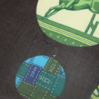 Hermes Shawl Rectangle Silk Brown and Green — view 4