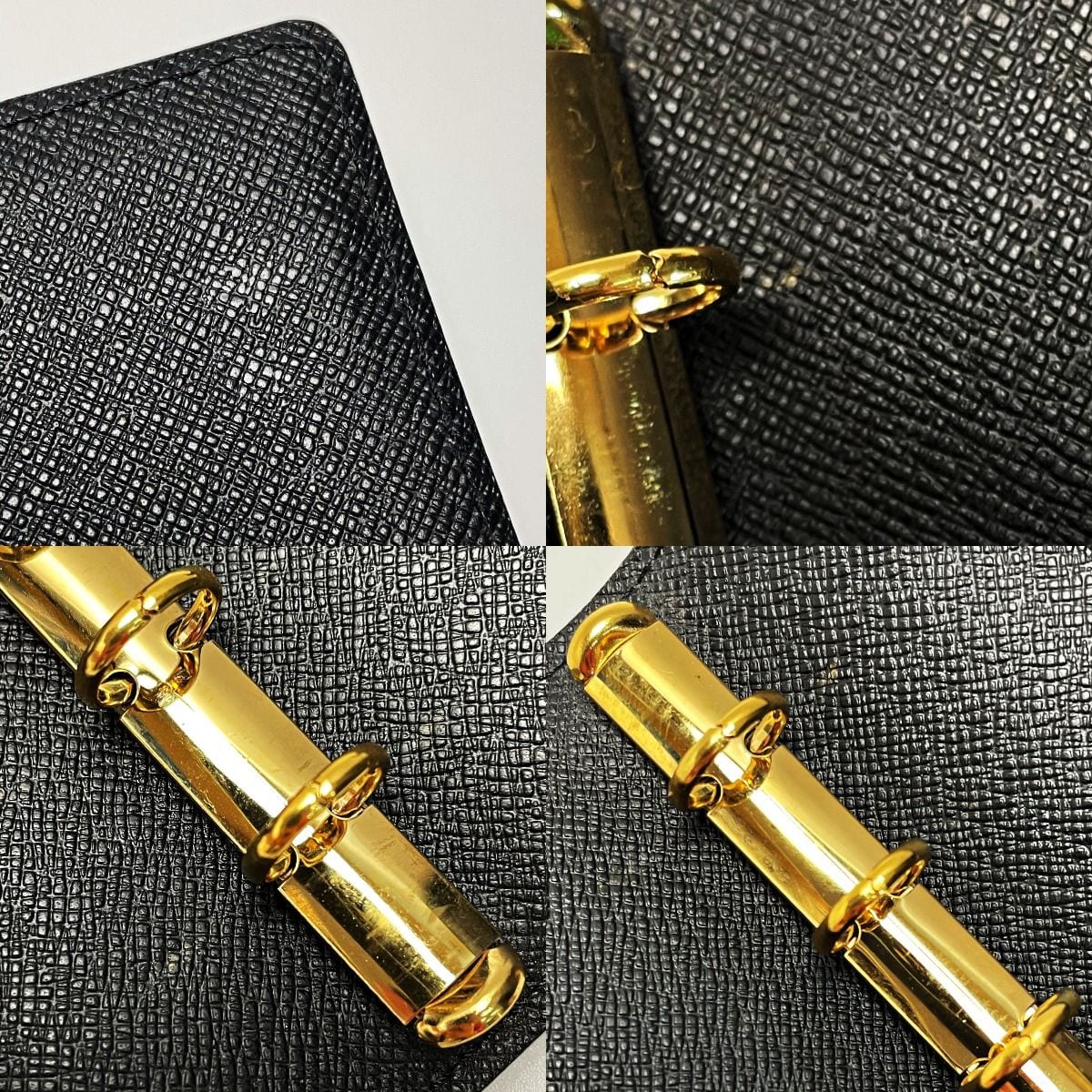Louis Vuitton Epi Agenda PM Black Notebook Cover Gold Hardware — view 8