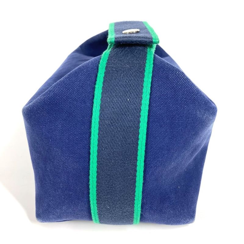 Hermes Handbag Brid A Black GM Cotton Blue — view 4