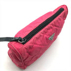 Prada Nylon Tessuto Quilted Pouch Case Pink — view 6