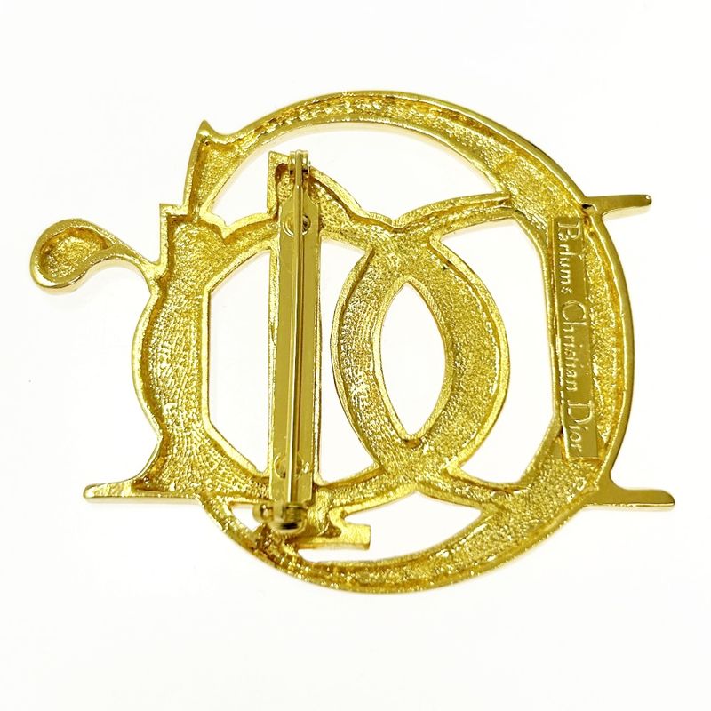 Christian Dior GP Logo Brooch Gold — view 5