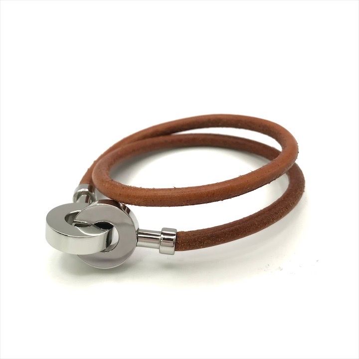 Hermes Leather Lancelot Choker Bracelet — view 8