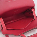 Hermes Halzan 31 Taurillon Clemence Rouge Tomato Vermillion Silver — view 7