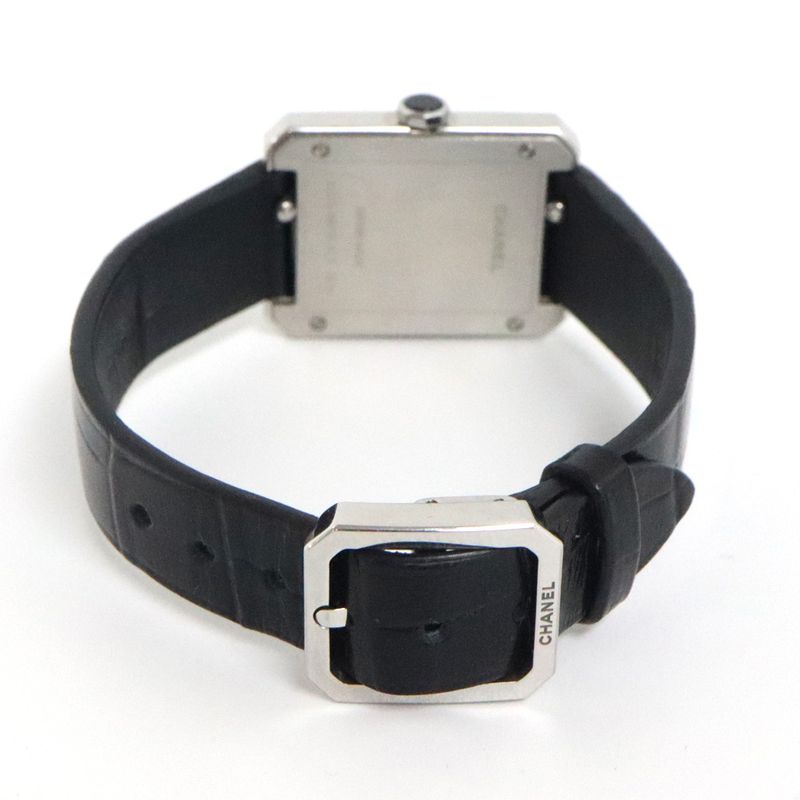 Chanel Boyfriend H6586 Black Diamond Bezel SS Leather Quartz — view 6