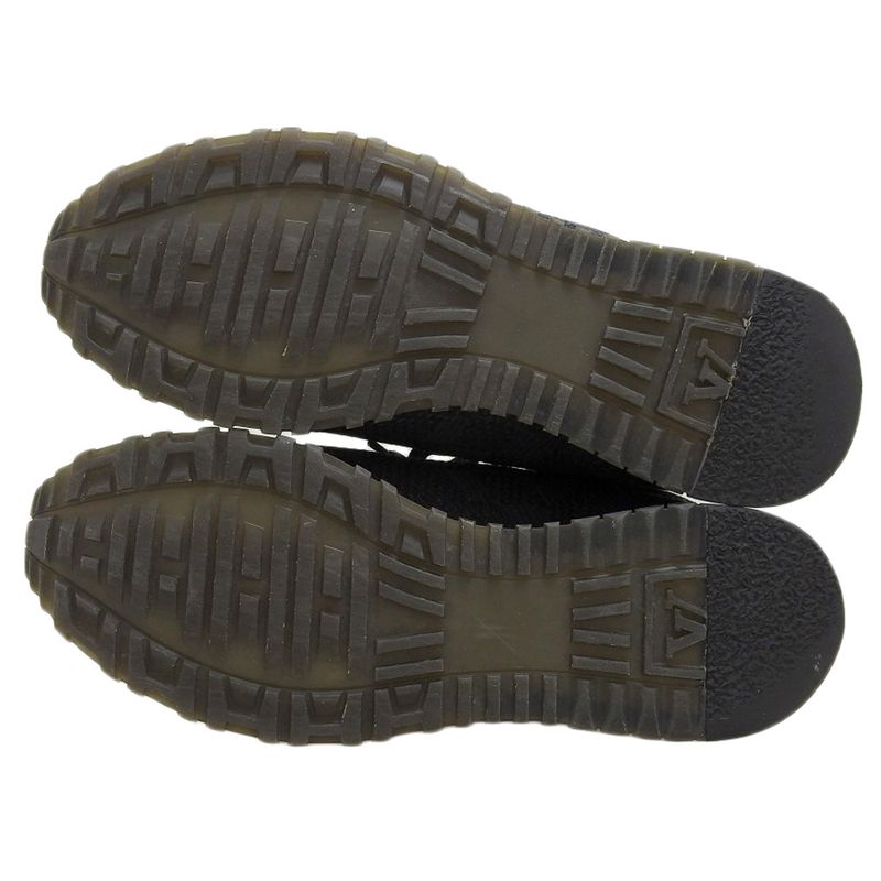 Louis Vuitton 2015 Item Runaway Line Jacquard Damier Leather Sneakers Shoes 5.5 — view 9