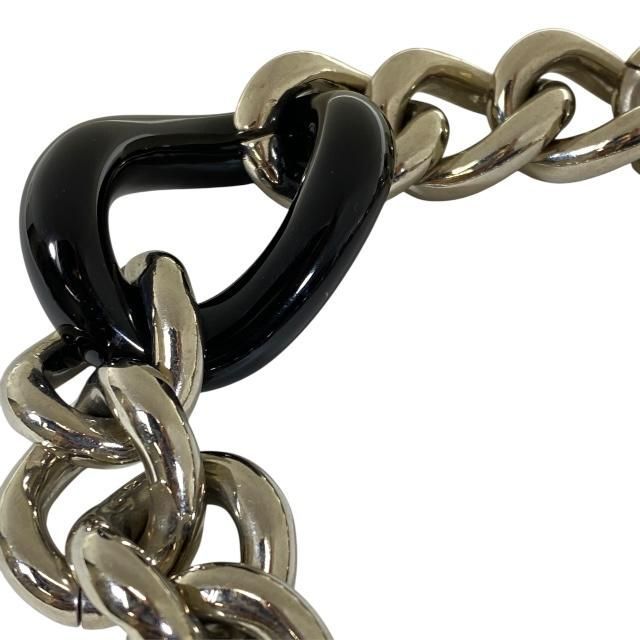 Christian Dior Necklace Chain Choker Accessory Small Metal Silver Black — view 5