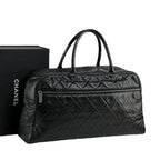 Chanel CC Caviar XL Travel Bag Bowler Tote Weekender Boston Duffle — view 3