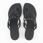 Hermes Island Sandals Chaine D'ancre Black Rubber Size 36 — view 5