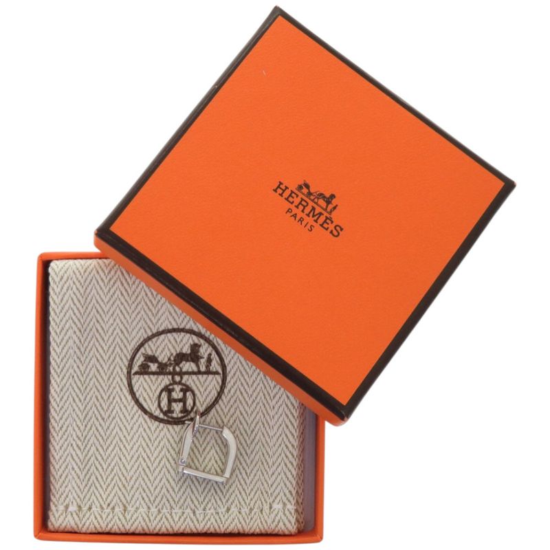 Hermes Single Earrings Ettelier For One Ear Metal Lacquered — view 4