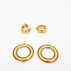 Chanel Quilted Hoop Earrings Gold Accessories — view 5