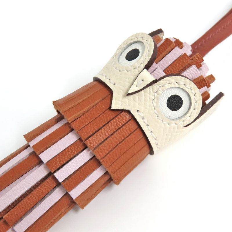 Hermes Chouette Owl Charm Band Epi Smovepele Sienne — view 3