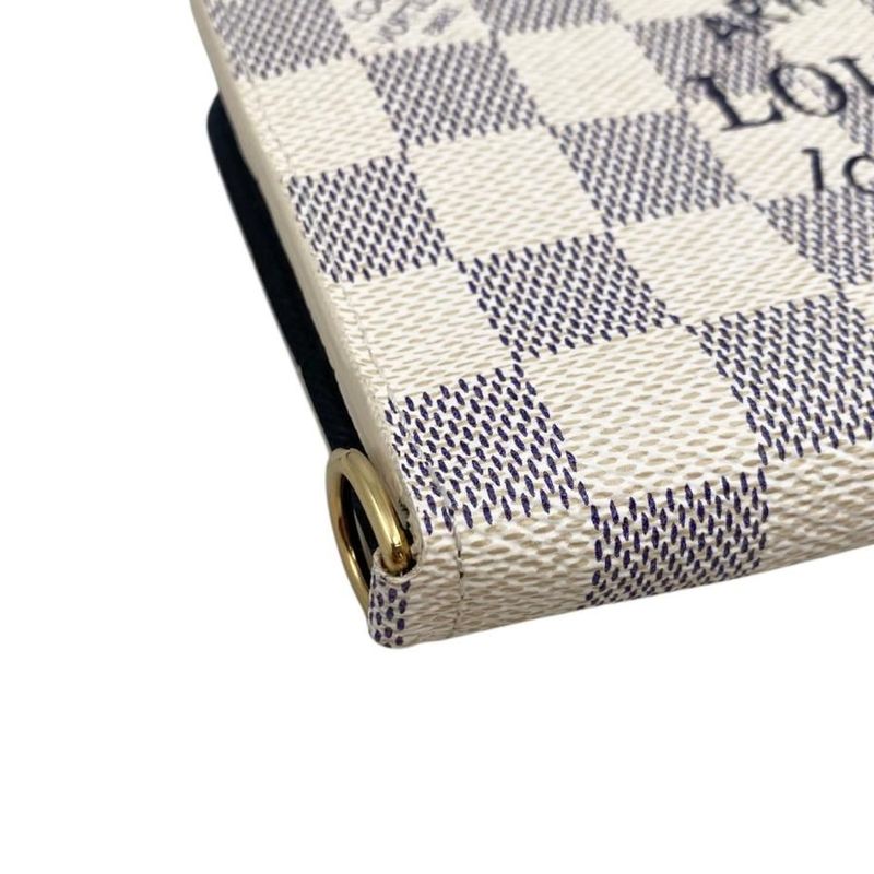 Louis Vuitton Bifold Long Wallet Portefeuille Antholite Damier Azur — view 3