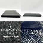 Louis Vuitton Long Wallet Taiga Card Holder Credit Black — view 8