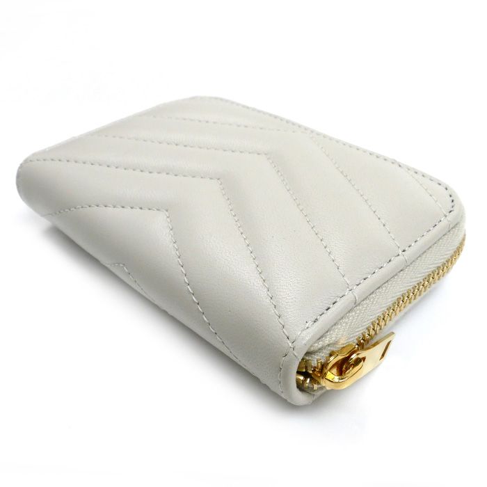 Saint Laurent Paris Cassandra Matelasse Coin Case Ivory — view 2