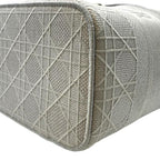 Christian Dior Cannage Vanity Handbag Logo Canvas Gray — view 4