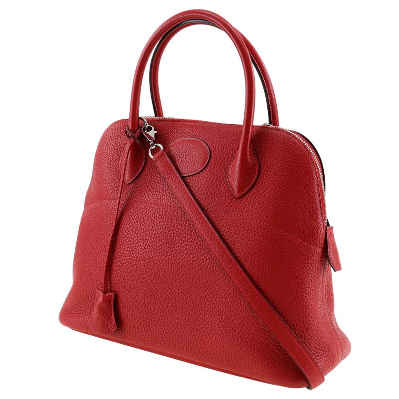 Hermes Bolide 31 Taurillon Clemence Rouge Vif Q Handbag — view 2