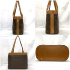 Celine Tote Bag Brown Macadam Large Leather — view 2