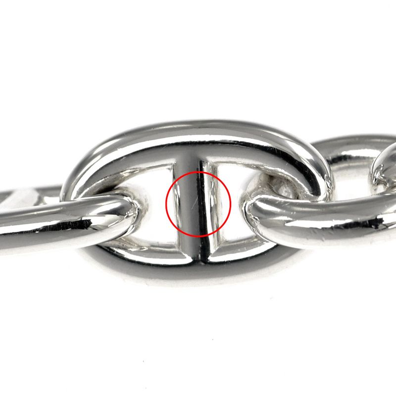 Hermes Chaine D'ancre MM 13 Frames AG 925 Silver Bracelet Bangle — view 9