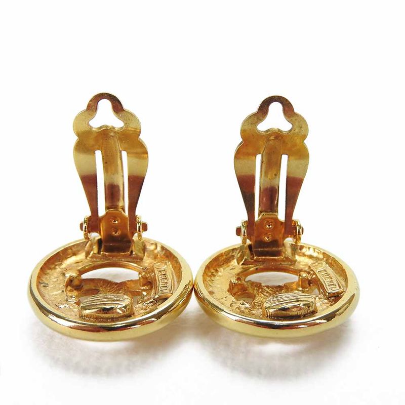 Chanel Earrings Coco Mark Metal Gold Accessory Plated Small Accessories — view 7