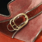 Hermes Sandals Size 35.5 Ankle Strap Shoes Velour Chunky — view 8