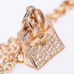 Hermes Bracelet Amulet Birkin SH 750 PG 18K Gold Diamond 0.44 CT 15 cm — view 3