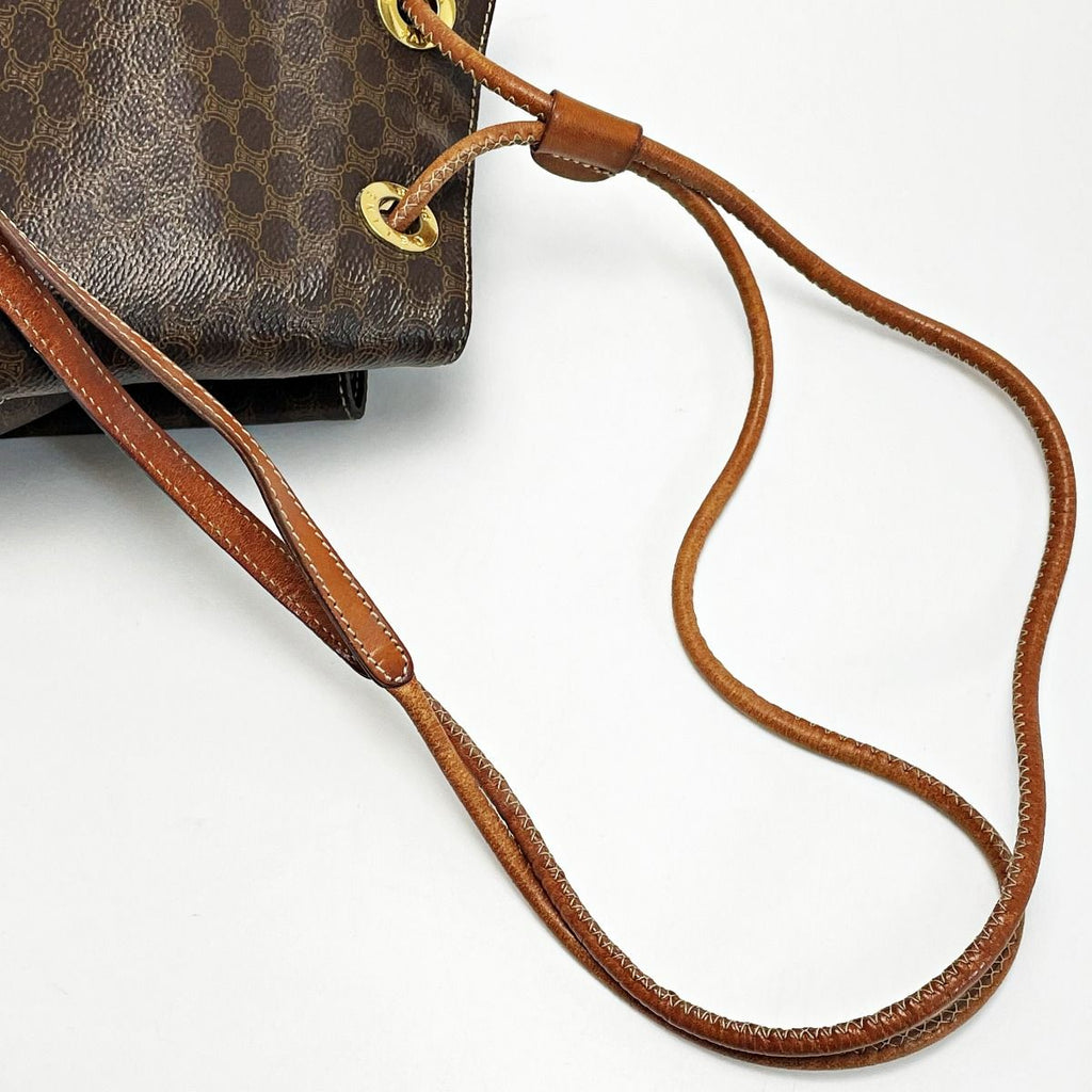 Celine Macadam Pattern T06 Brown Backpack Vintage Leather — view 5