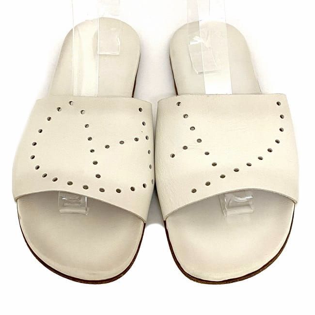 Hermes Sandals White Evelyne 40 Leather — view 6