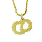 Christian Dior GP Rhinestone CD Logo Necklace Earrings Set Gold — view 6