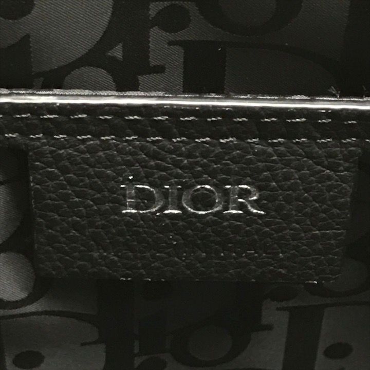 Dior Safari 2-Way Tote Shoulder Bag Leather Black — view 8