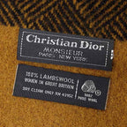 Christian Dior Monsieur Lamb's Wool Scarf Black Brown — view 4