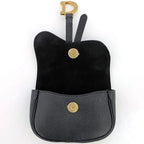 Christian Dior Chain Mini Pouch Black Saddle — view 6