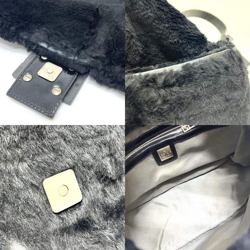 Fendi Handbag Mamma Bucket Fur Black — view 8