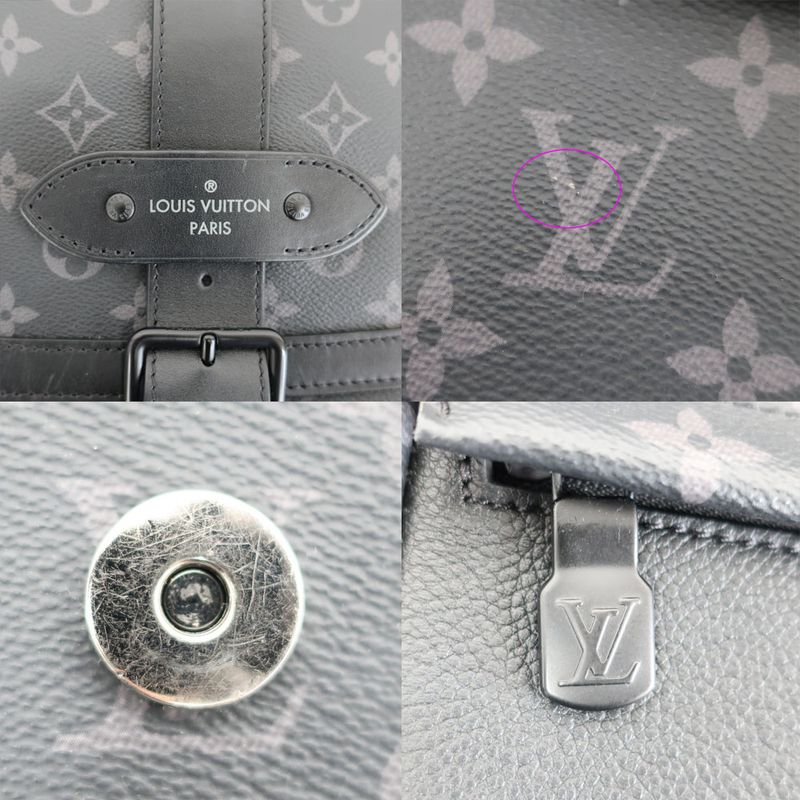 Louis Vuitton Saumur Backpack Rucksack Black Monogram Eclipse — view 9