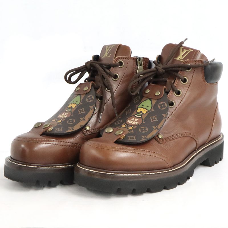 Louis Vuitton NIGO Aubergine Frain Ankle Boots 6 1 2 — view 2