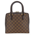 Louis Vuitton Handbag Brera Damier Ebene Brown Gold Hardware — view 3