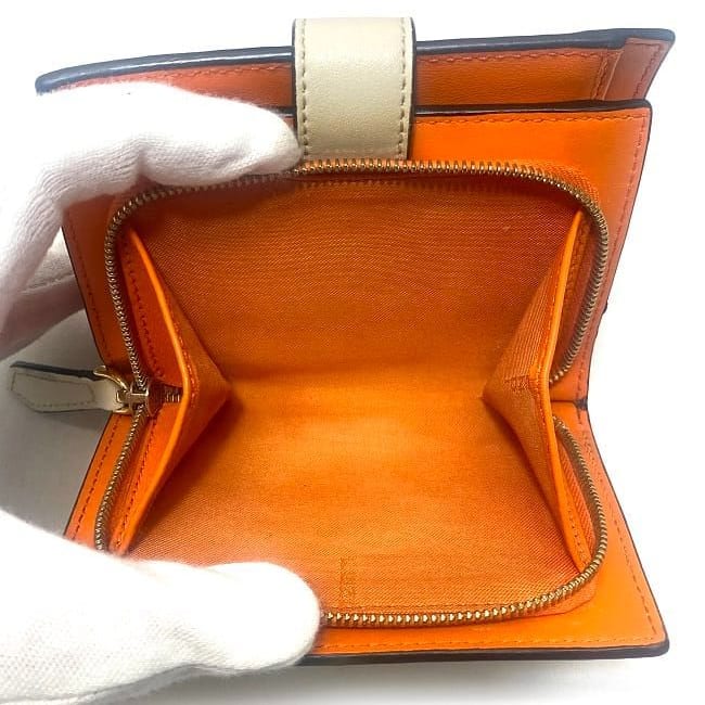 Fendi Bifold Wallet Beige Gold Orange 8 M0386 — view 8