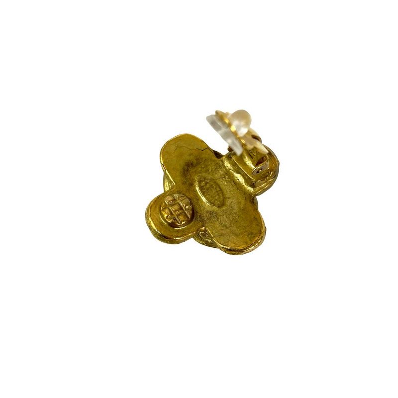 Chanel Vintage Coco Mark Motif GP Earrings Accessory 94A — view 3