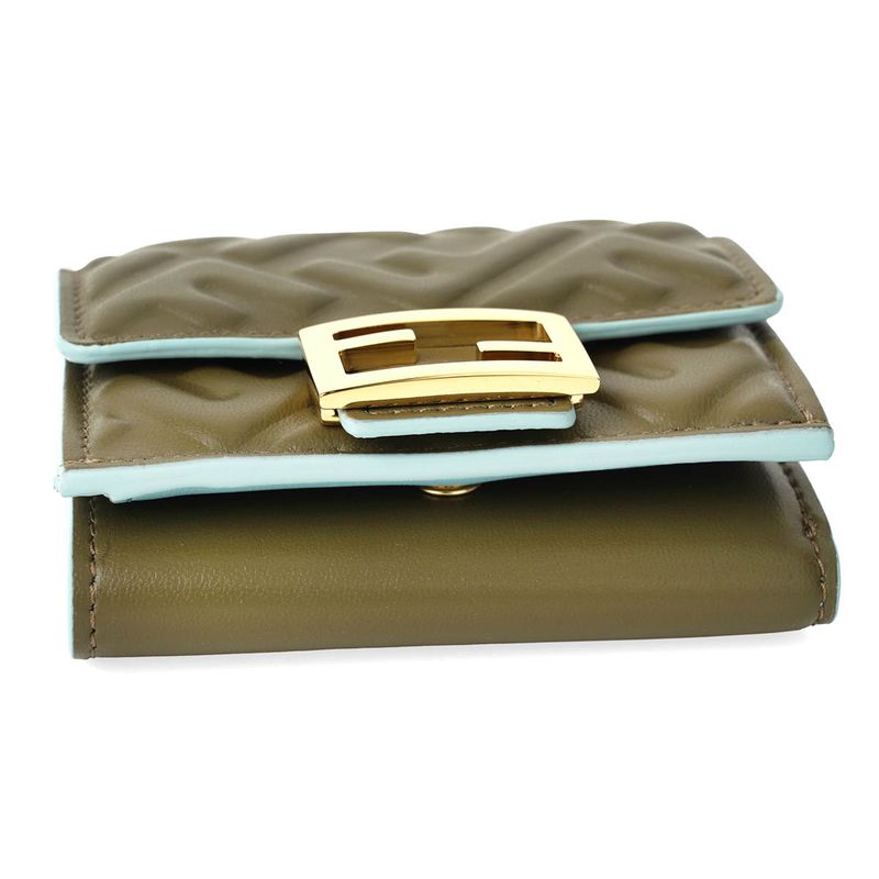 Fendi Trifold Wallet Baguette Green — view 3