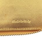 Celine Round Zipper Leather Gold Yellow Bifold Wallet 0472 — view 7