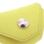 Hermes Le Van Cattle Coin Case Epson Lime Stamped Q Purse 0448 — view 6