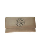 Gucci Long Wallet Interlocking G W Hook Leather Beige — view 2